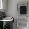 EliteHeat Steel Ladder Heated Towel Rail 25mm Bars - Chrome - 1200 X 500mm