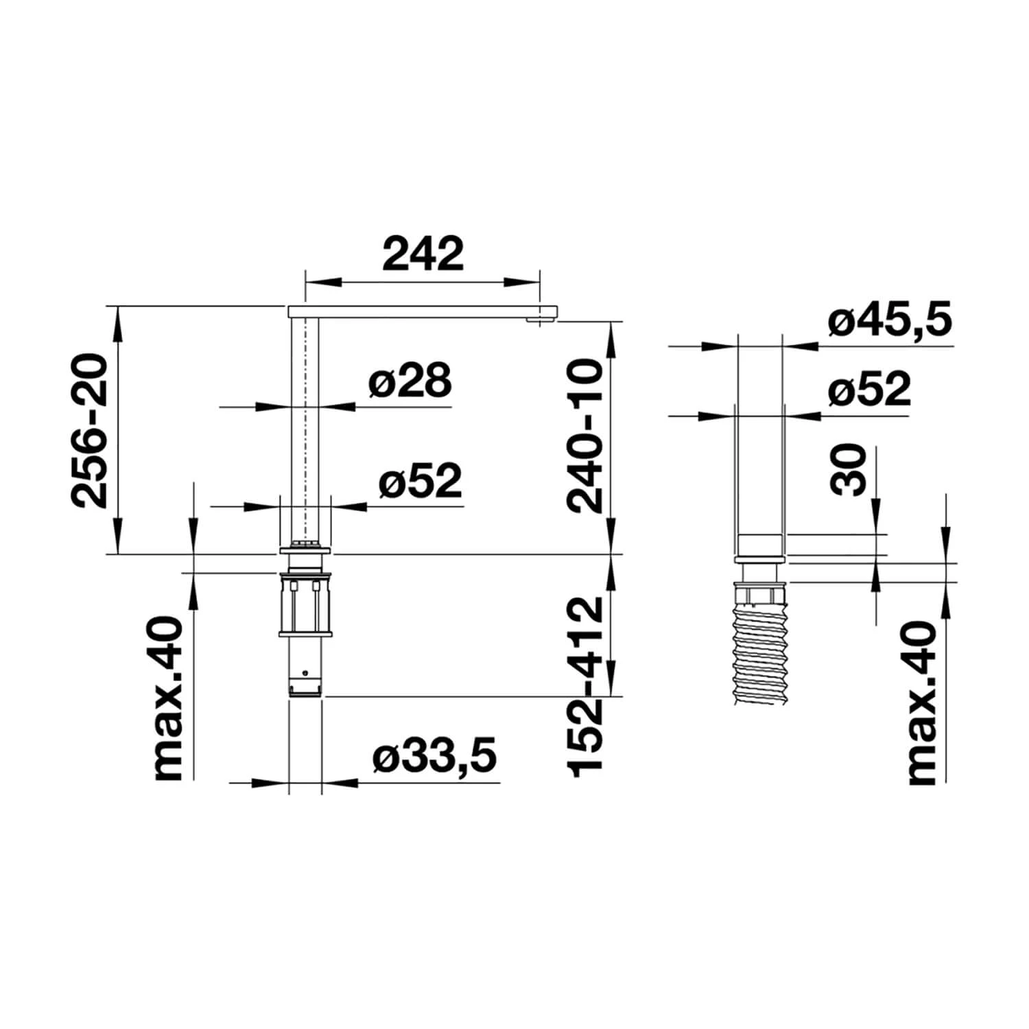 Blanco Eloscope-F II Chrome Retractable Mono Kitchen Mixer Tap 5 Blanco Eloscope-F II Chrome Retractable Mono Kitchen Mixer Tap - Image 5