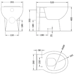 Emma Back To Wall Toilet Pan -Vado Shop elvo back to wall toilet