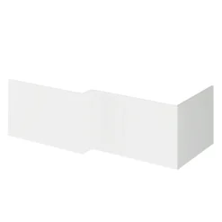 Emily L-Shaped Square End Bath Panel - Gloss Grey Mist 12 Emily L-Shaped Square End Bath Panel - Gloss Grey Mist -Vado Shop emily end bath panel gloss grey mist cutout