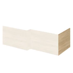 Emily L-Shaped Square End Bath Panel - Gloss Grey Mist 10 Emily L-Shaped Square End Bath Panel - Gloss Grey Mist -Vado Shop emily end bath panel natural oak cutout