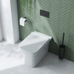 Emily Rimless Back To Wall Toilet & Soft Close Seat -Vado Shop emily rimless back to wall toilet lifestyle3 scaled