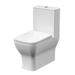 Emily Rimless BTW Close Coupled Toilet & Soft Close Seat -Vado Shop emily rimless toilet soft close seat cutout scaled