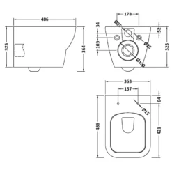 Emily Rimless Wall Hung Toilet & Soft Close Seat 9 Emily Rimless Wall Hung Toilet & Soft Close Seat -Vado Shop emily wall hung pan soft close seat tech