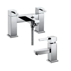 Vellamo Blox Basin Mixer & Bath Shower Mixer Pack