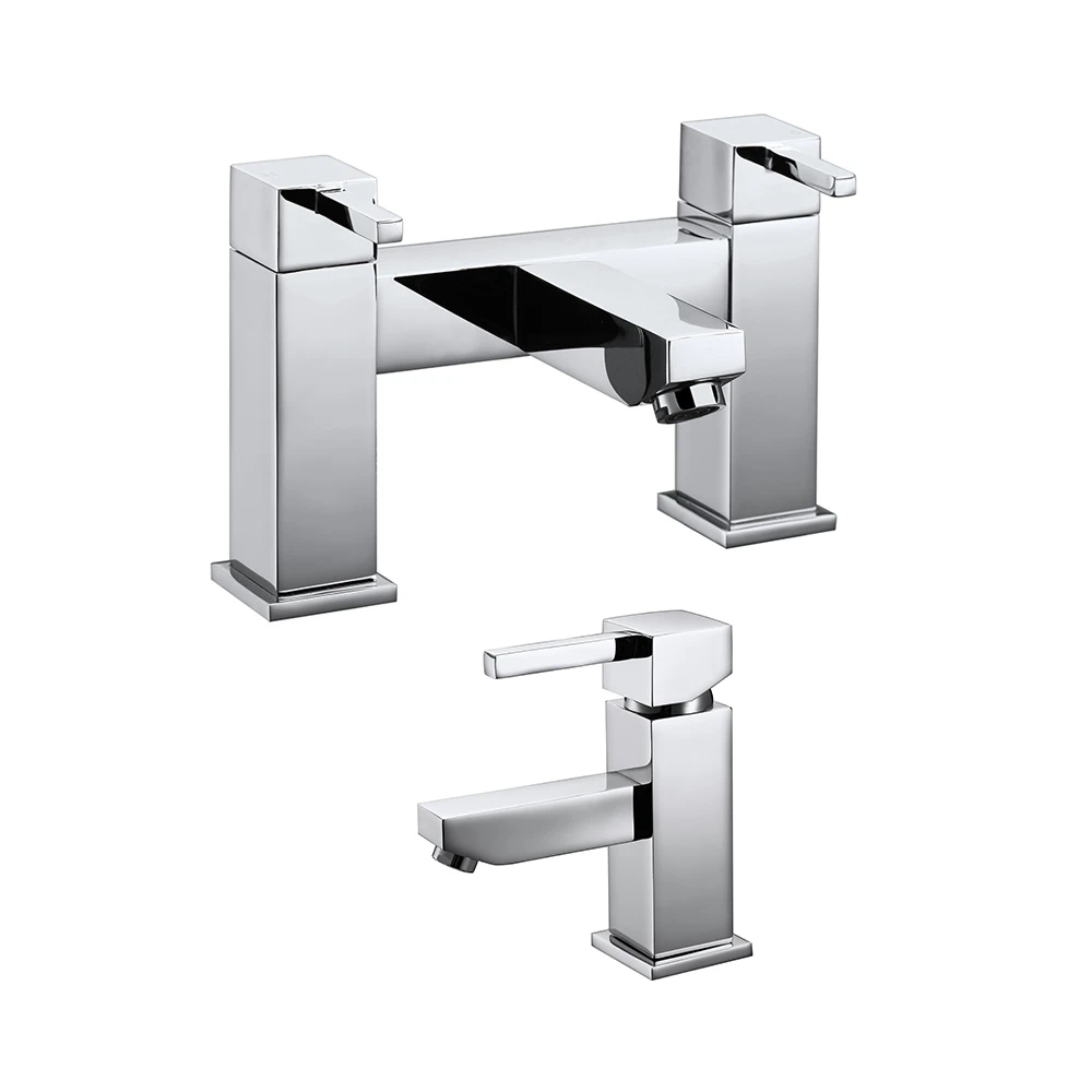 Vellamo Blox Basin Mixer & Bath Filler Pack 1 Vellamo Blox Basin Mixer & Bath Filler Pack