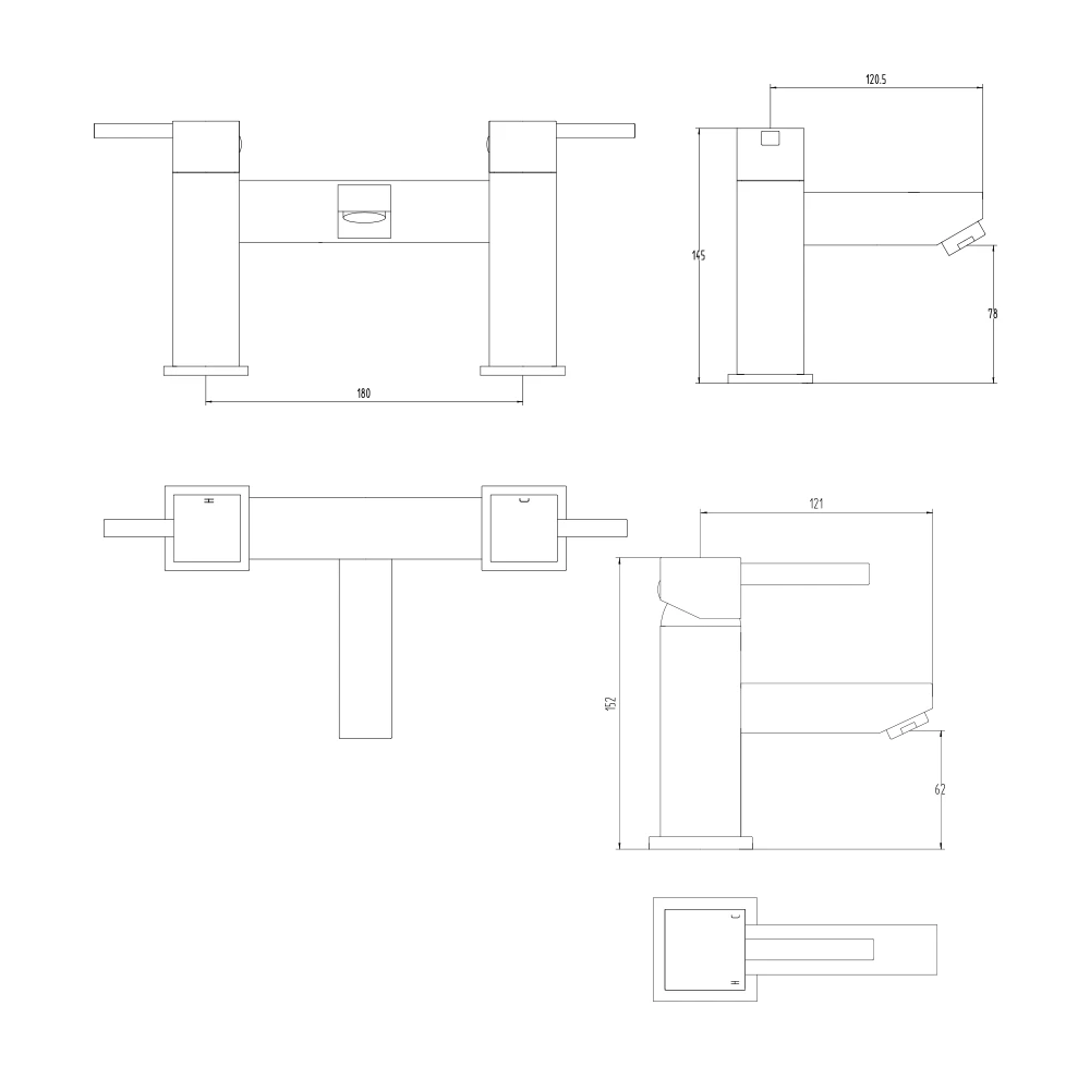 Vellamo Blox Basin Mixer & Bath Filler Pack 4 Vellamo Blox Basin Mixer & Bath Filler Pack - Image 4