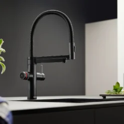 Blanco Evol-S Pro 4-in-1 Smart Measure Mono Kitchen Mixer Tap With Dual Spray - Matt Black