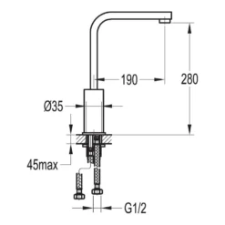 Flova STR8 Single Lever Monobloc Kitchen Mixer With Swivel Spout -Vado Shop flovastr8 stkitch tech