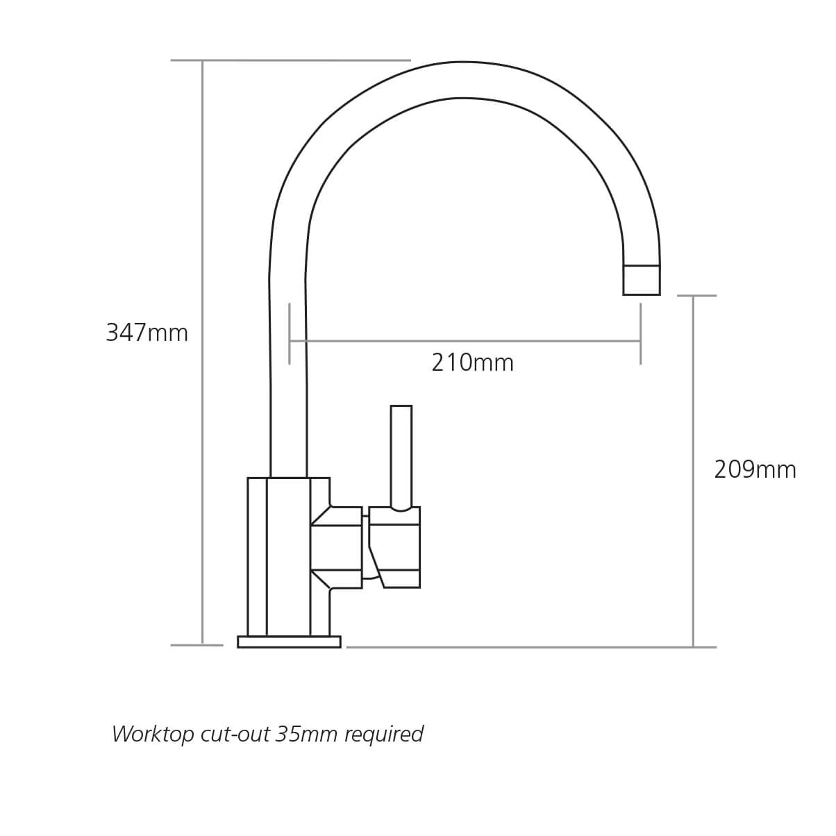 Caple Fresno Single Lever Mono Kitchen Mixer - Chrome 2 Caple Fresno Single Lever Mono Kitchen Mixer - Chrome - Image 2