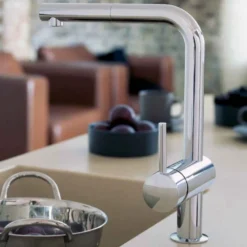 Grohe Minta Single Lever Mono Sink Mixer With Pull Out Spout - Super Steel -Vado Shop grohe 32168000 main