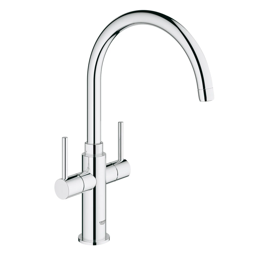 Grohe Ambi Cosmopolitan Twin Lever Mono Sink Mixer With Swivel Spout 2 Grohe Ambi Cosmopolitan Twin Lever Mono Sink Mixer With Swivel Spout - Image 2