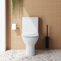 Harbour Acclaim Rimless Close Coupled Toilet & Soft Close Wafer Seat -Vado Shop harbour acclaim close coupled toilet with soft close wafer seat lifestyle 4 scaled