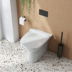 Harbour Acclaim Rimless Back To Wall Toilet & Soft Close Seat -Vado Shop harbour acclaim rimless back to wall primary lifestyle 4 scaled