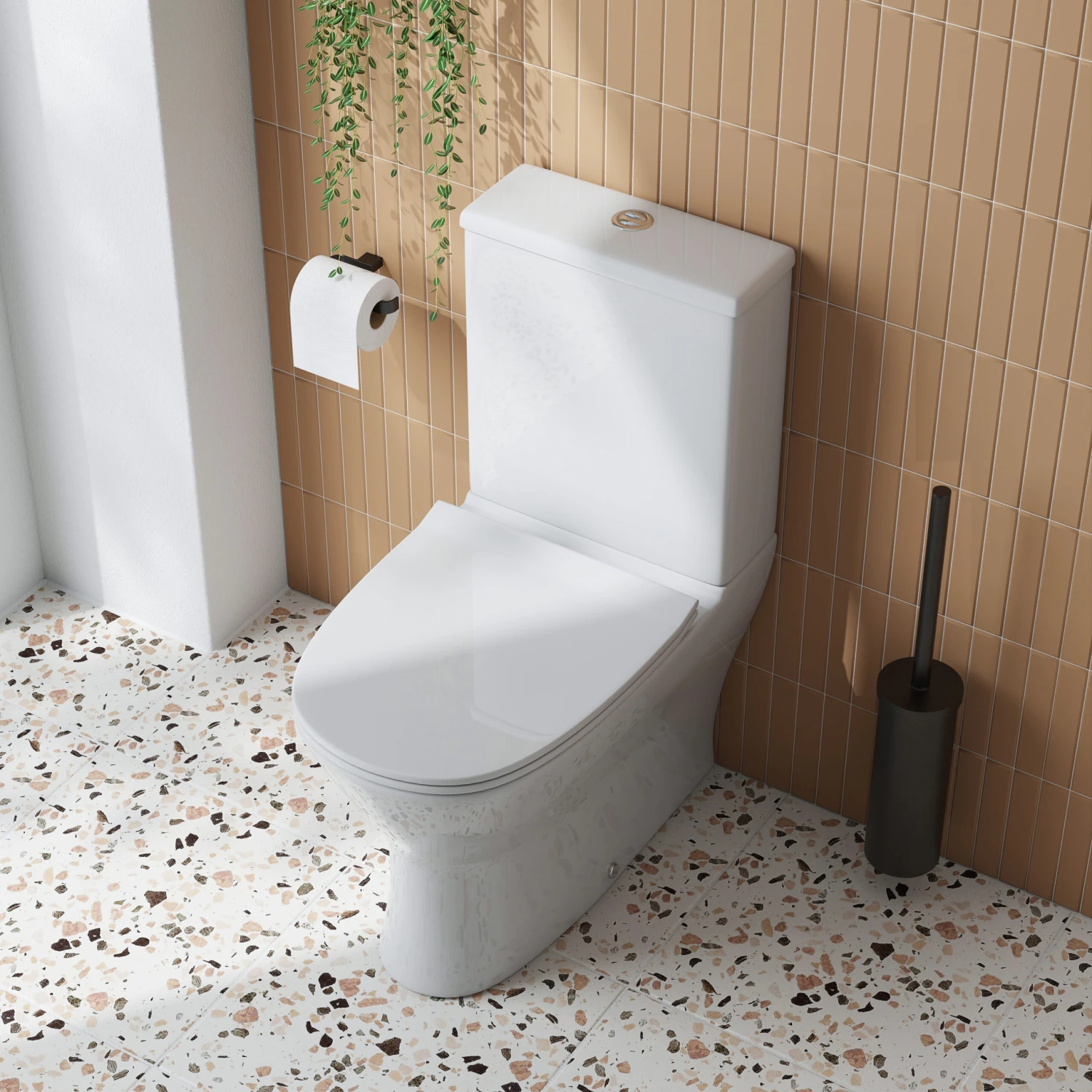 Harbour Acclaim Compact Rimless BTW Close-Coupled Toilet & Soft Close Seat 4 Harbour Acclaim Compact Rimless BTW Close-Coupled Toilet & Soft Close Seat - Image 4