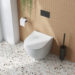 Harbour Acclaim Rimless Wall Hung Toilet & Soft Close Seat -Vado Shop harbour acclaim rimless wall hung toilet lifestyle3 scaled