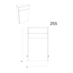 Harbour Alchemy 500 WC Unit - Avola Grey -Vado Shop harbour alchemy 255x500x830mm wc unit tech 1