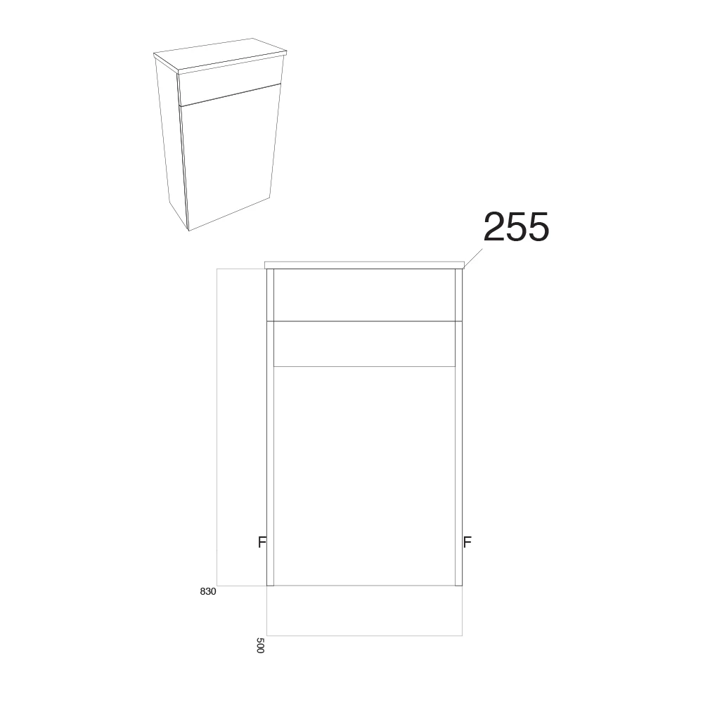 Harbour Alchemy 500 WC Unit - Gloss White 7 Harbour Alchemy 500 WC Unit - Gloss White - Image 7
