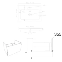 Harbour Alchemy 500mm Wall Hung Vanity Unit & Basin - Gloss White -Vado Shop harbour alchemy 375x500mm wall vanity unit tech