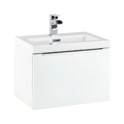Harbour Alchemy 500mm Wall Hung Vanity Unit & Basin - Gloss White -Vado Shop harbour alchemy 500mm gloss white vanity unit cutout