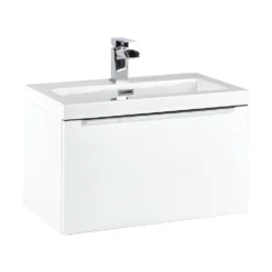 Harbour Alchemy 600mm Wall Hung Vanity Unit & Basin - Gloss White -Vado Shop harbour alchemy 600mm gloss white vanity unit cutout