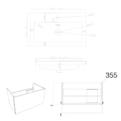 Harbour Alchemy 600mm Wall Hung Vanity Unit & Basin - Gloss White -Vado Shop harbour alchemy 600mm wall vanity unit tech