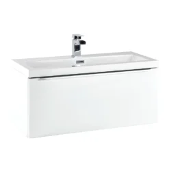 Harbour Alchemy 800mm Wall Hung Vanity Unit & Basin - Gloss White -Vado Shop harbour alchemy 800mm gloss white vanity unit cutout