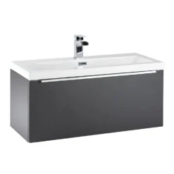 Harbour Alchemy 800mm Wall Hung Vanity Unit & Basin - Gloss White -Vado Shop harbour alchemy 800mm graphite grey vanity unit cutout
