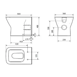 Harbour Alchemy Modern Back To Wall Toilet & Soft Close Seat -Vado Shop harbour alchemy back to wall toilet soft seat tech