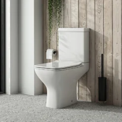Harbour Alchemy Modern Close Coupled Toilet & Wafer Thin Soft Close Seat -Vado Shop harbour alchemy compact close couple toilet wafer thin seat lifestyle2