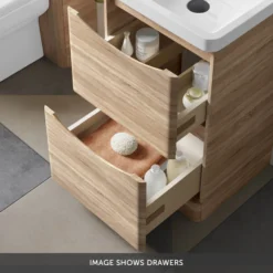 Harbour Clarity 500mm Floorstanding Vanity Unit & Countertop - Gloss White -Vado Shop harbour clarity 500mm floorstanding vanity unit driftwood oak drawers bottom banner