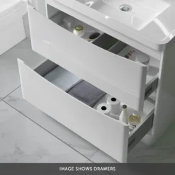 Harbour Clarity 900mm Floorstanding Vanity Unit & Countertop - Indigo Blue - Drench Sophia 600mm Basin 15 Harbour Clarity 900mm Floorstanding Vanity Unit & Countertop - Indigo Blue - Drench Sophia 600mm Basin -Vado Shop harbour clarity 900mm floorstanding vanity unit gloss white drawers bottom banner