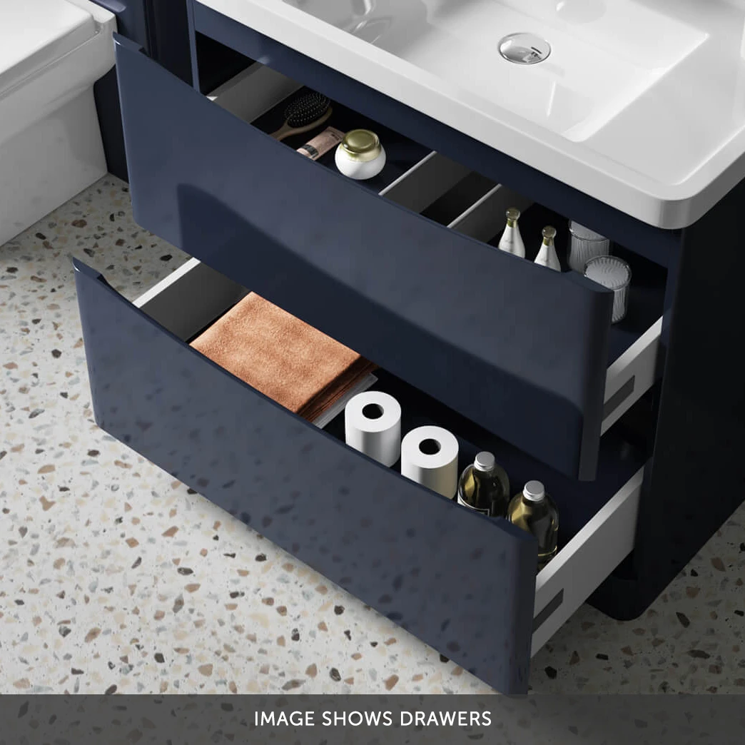 Harbour Clarity 900mm Floorstanding Vanity Unit & Countertop - Indigo Blue - Drench Sophia 600mm Basin 8 Harbour Clarity 900mm Floorstanding Vanity Unit & Countertop - Indigo Blue - Drench Sophia 600mm Basin - Image 8