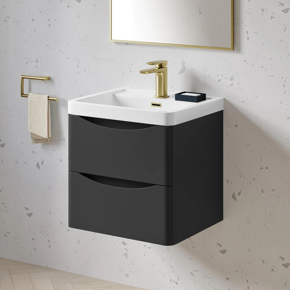 Harbour Clarity 500mm Wall Mounted Vanity Unit & Basin - Gloss White 3 Harbour Clarity 500mm Wall Mounted Vanity Unit & Basin - Gloss White - Image 3