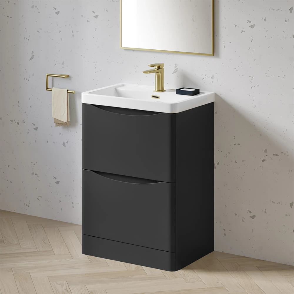 Harbour Clarity 600mm Floorstanding Vanity Unit & Basin - Bardolino Driftwood Oak 3 Harbour Clarity 600mm Floorstanding Vanity Unit & Basin - Bardolino Driftwood Oak - Image 3