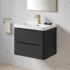 Harbour Clarity 600mm Wall Hung Vanity Unit & Basin - Matt Graphite Grey