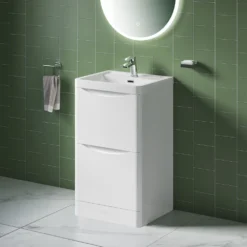 Harbour Clarity 500mm Floorstanding Vanity Unit & Basin - Bardolino Driftwood Oak