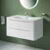 Harbour Clarity 900mm Wall Hung Vanity Unit & Basin - Indigo Blue