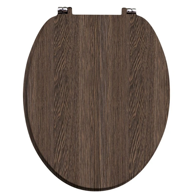 Harbour Dark Oak Vinyl Wrapped Soft Close Wooden Toilet Seat 1 Harbour Dark Oak Vinyl Wrapped Soft Close Wooden Toilet Seat