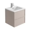 Harbour Form 500mm Wall Mounted Vanity Unit & Basin - French Grey