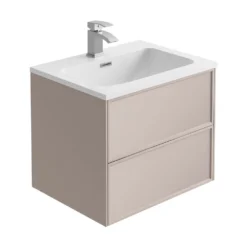 Harbour Form 600mm Wall Mounted Vanity Unit & Basin - French Grey -Vado Shop harbour form 600mm french blush wall mounted vanity cutout