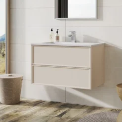 Harbour Form 800mm Wall Mounted Vanity Unit & Basin - French Grey