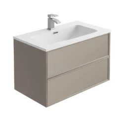 Harbour Form 800mm Wall Mounted Vanity Unit & Basin - French Grey -Vado Shop harbour form 800mm french grey wall mounted vanity cutout