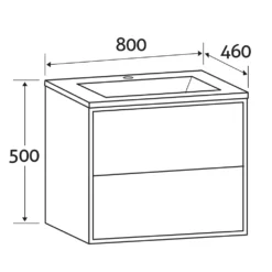 Harbour Form 800mm Wall Mounted Vanity Unit & Basin - French Grey -Vado Shop harbour form 800mm wall vanity unit and basin tech