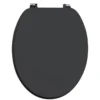 Harbour Matt Graphite Grey Vinyl Wrapped Soft Close Wooden Toilet Seat