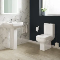 Harbour Icon Rimless Close Coupled Toilet & Soft Close Seat -Vado Shop harbour icon cc toilet fullped basin