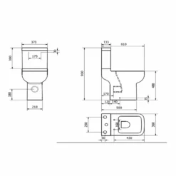Harbour Icon Comfort Height Close Coupled Toilet & Soft Close Seat -Vado Shop harbour icon comfort height wc drawing scaled