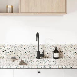 Harbour Icon Single Lever Mono Kitchen Mixer Tap - Granite Matt Black -Vado Shop harbour icon granite matt black kitchen tap lifestyle 3