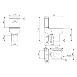 Harbour Icon Space-Saving Close Coupled Toilet & Soft Close Seat -Vado Shop harbour icon space saving close coupled toilet tech