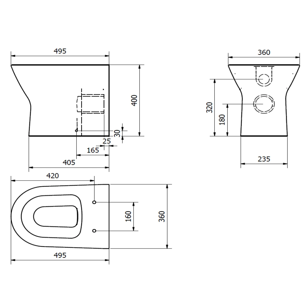 Harbour Identity Back To Wall Toilet & Soft Close Seat 8 Harbour Identity Back To Wall Toilet & Soft Close Seat - Image 8